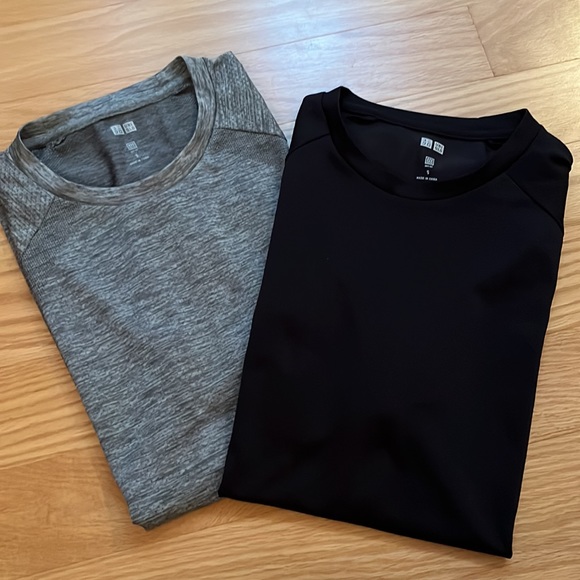 2 x Uniqlo Dry-Ex Quick Drying T-shirts - Picture 1 of 7